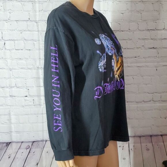 Diamond Supply Co. Long Sleeve Reaper See You in Hell Graphic Print Sleeves SZ M - Picture 3 of 11